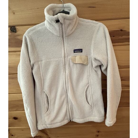 Patagonia Re-Tool Fleece Full Zip Jacket Sz S Women Cream Gorpcore Outdoors - Picture 1 of 6